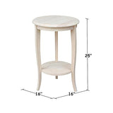 International Concepts Cambria End Table, Unfinished IC International Concepts