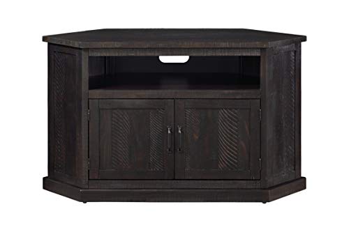 Martin Svensson Home Rustic Corner TV Stand, Espresso - WoodArtSupply