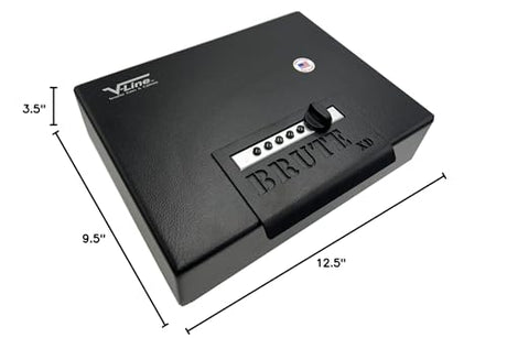 V-Line Ind. Brute XD Tactical Flat Black with Quick Access Simplex Lock with HD Lock Cover to Prevent Punch Through, Tactical Black V-Line
