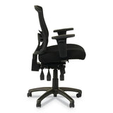 Alera Etros Series Petite Mid-Back Multifunction Mesh Chair, Black Alera