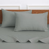 HYPREST Cotton Sheets King Size,18 Inch Deep Pocket King Sheets Hotel Luxury Soft Light Grey - 600 Thread Count HYPREST