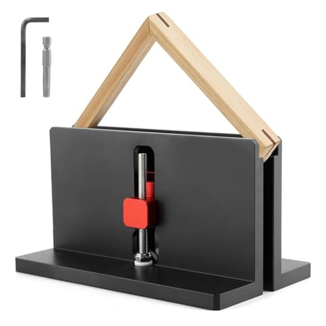 2PCS Right Angle Spline Jig,Box Joint Jig,Adjustable Corner Dovetail Jig for Table Saw Router Table Strengthen Miter Joints and Add Design for Picture Frames Small Boxes(COLOR:Black) LVOERTUIG