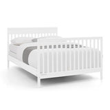 Delta Children Isabelle 6-in-1 Convertible Crib, Converts to Toddler Bed, Daybed, Sofa & Full Bed With/Without Footbaord, Fits Standard Crib Mattress, 3 Mattress Heights for Baby Nursery, Bianca White