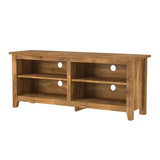 Walker Edison Wren Classic 4 Cubby TV Stand for TVs up to 65 Inches, 58 Inch, Barnwood Walker Edison