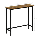 Mordchil HF Narrow Console Table, 29.5" Small Entryway Table, Thin Hallway Tables, Slim Sofa Side Tables for Hallway, Living Room, Bedroom, Foyer, Retro Brown Mordchil HF