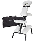 BestMassage Portable Massage Chair for Tattoo and Spa Foldable Massage Therapy Chair with Adjustable Face Cradle High-Density Cushion Lightweight Design with Carrying Bag Ideal for Salon Use (White) BestMassage