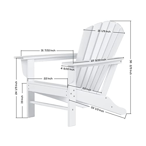 WestinTrends Dylan Adirondack Chair, All Weather Resistant Poly Lumber Outdoor Patio Chairs, Seashell Slat Curved Back, Widen Seat Armrest, Color Stay, Imitation Wood Texture, Lime Green - WoodArtSupply