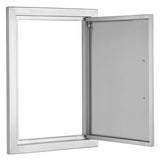 VEVOR BBQ Access Door 14W x 20H Inch, Vertical Single BBQ Door Stainless Steel, Outdoor Kitchen Doors for BBQ Island, Grill Station, Outside Cabinet VEVOR