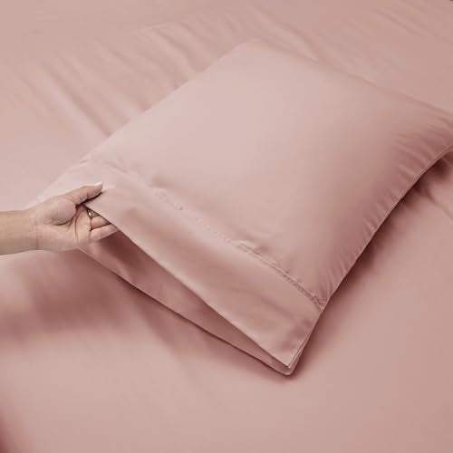 Hearth & Harbor Extra Deep Pocket Sheet Sets, Luxury Soft 6 Piece Bed Sheet Set Fits Mattress 18-24 Inches - Queen, Peach Beige Hearth & Harbor