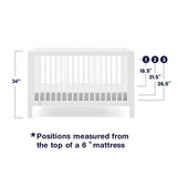 GAP babyGap Charlie 6-in-1 Convertible Crib - Greenguard Gold Certified, Bianca White Delta Children