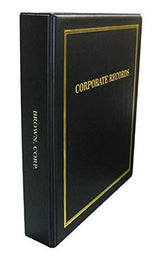 New! Corpkit Customized Hotstamp Thriftkit Corporate Kit with Printed Minutes & Bylaws/Operating Agreement, Binder, Slipcase, Corporate Seal, Certificates (Black, LLC) Corpkit Legal Supplies