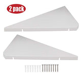 evron Corner Mounting Shelf,Easy to Install Wall Corner Shelf,Wood Immitation with Hole Pattern,Set of 2 evron