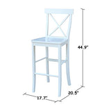 International Concepts X Back Stool Barstool IC International Concepts