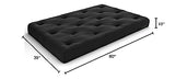 Nirvana Futons 6-Inch Comfort Twin XL Futon Mattress, Black Twill - Made in USA Nirvana Futons