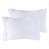 Superior 100% Premium Combed Cotton, 300 Thread Count Pillowcases Set of 2, Single Ply Cotton, Soft and Luxurious Bedding Sets - 20" x 30" Standard Pillowcase, White Superior