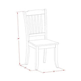 East West Furniture PLDA7-BCH-W 7 Piece Dining Set Consist of an Oval Dining Room Table with Butterfly Leaf and 6 Wood Seat Chairs, 42x78 Inch, Black & Cherry East West Furniture