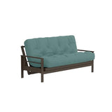 Royal Sleep Products by The Futon Factory 10 inch Foam Futon Mattress - Solid Teal Fabric - Full Size - CertiPUR Certified Foams - Made in USA - (Frame not Included) Royal Sleep Products