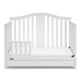 Graco Solano 4-in-1 Convertible Crib with Drawer Combo (White) – GREENGUARD Gold Certified, Includes Full-Size Nursery Storage Drawer, Converts to Toddler Bed and Full-Size Bed Graco