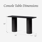 Maven Lane Lana Contemporary Rectangular Accent Console Table for Small Spaces and Front Door Entrance Hallway in Refined Black Finish Maven Lane