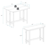 Solid Wood Flip-Top Folding Console to Dining Convertible Table Casual Home