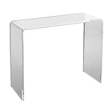 VEVOR Clear Acrylic Console Table, Sleek Transparent Acrylic End Table, Versatile Acrylic Side Table 37.95x15x29.13 inch, Ideal for Entryway, Lounge, or Dining Area VEVOR
