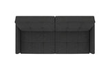 DHP Andora 76 Inch Futon Sofa Bed, Modern Upholstered Couch Sleeper with Button Tufted Back and Seat, Grey DHP