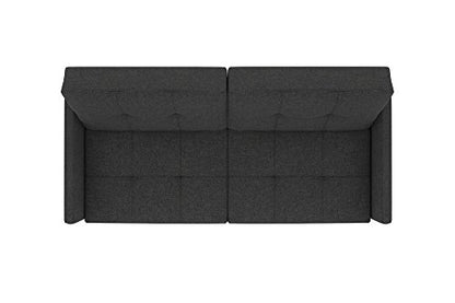 DHP Andora 76 Inch Futon Sofa Bed, Modern Upholstered Couch Sleeper with Button Tufted Back and Seat, Grey