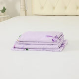 FUYEUN Floral Sheets Sets Queen Size 4 Pcs Flower Fitted Sheets Bedding for Women Girls Purple Lilac Modern Bed Sheets with 1 Flat & 2 Pillowcases FUYEUN