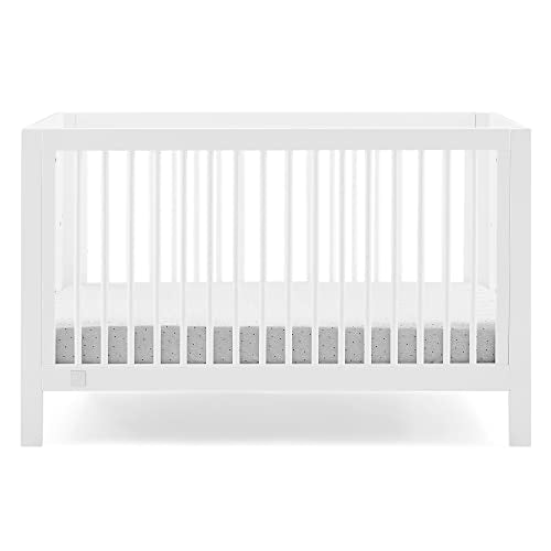 GAP babyGap Charlie 6-in-1 Convertible Crib - Greenguard Gold Certified, Bianca White - WoodArtSupply