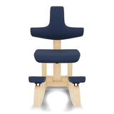 Varier ThatSit Balans Adjustable Ergonomic Kneeling Chair with Backrest, 10-Year Limited Warranty, Designed by Peter Opsvik, Blue/Natural Varier