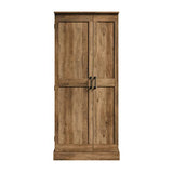 Sauder Miscellaneous 2-Door Swing Out Storage Pantry Cabinet, L: 32.17" x W: 17.13" x H: 72.09", Rural Pine Finish Sauder