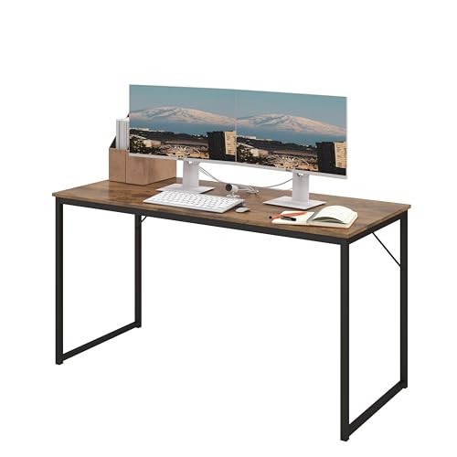 HUAXIN LUCKY 55 inch Computer Desk,Simple PC Laptop Office Study Writing Table Workstation Dining Gaming Desk for Home Office Adults,Vintage - WoodArtSupply