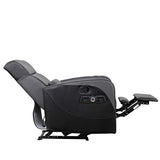 X Rocker Gamma Recliner Gaming Chair, 2.1 Bluetooth Audio System, Headrest Mounted Speakers, Built-in Footrest and Cupholder, 718001, 34.84" x 39.37" x 30.31", Black X Rocker