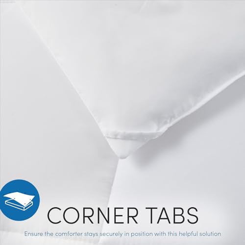 Hearth & Harbor Down Alternative Comforter - All Season Soft Quilted Queen Bed Comforter Duvet Insert with Corner Tabs - Queen Size White Hearth & Harbor