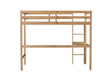 Bellemave Twin Loft Bed with Desk,Loft Bed for Kids, Boys, Girls,Wooden Loft Be Frame with Desk and Ladder, Natural Bellemave