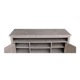 International Concepts Entertainment/TV Stand - With 2 Doors, Washed Gray Taupe IC International Concepts
