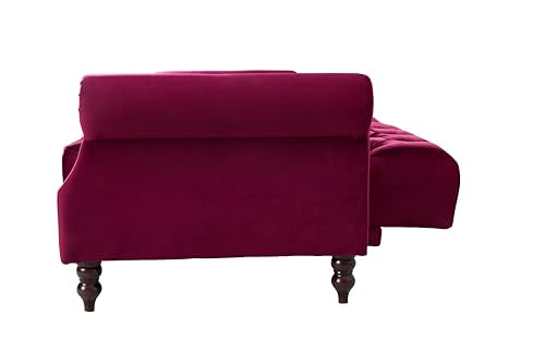 Legend Vansen 87.8 inchs Convertible Velvet Bed Sleeper Futon Sofas, Wine Red Legend Vansen