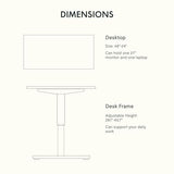FLEXISPOT EN1 Solid Wooden Single-Piece Standing Desk, 48 x 24 Inches Sit Stand Desks for Home Office and Gaming (White Frame + Rubber Wood Top, 2 Packages) FLEXISPOT