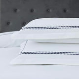 Dreamology White Duvet Cover Luxury Hotel Quality Bedding Set 100% Cotton Embroidered Duvet Covers with 2 Pillow Shams Hypoallergenic Zipper Closure 3 Pieces Duvet Set (Blue T-200, Full) Dreamology