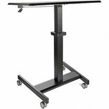 StarTech.com Mobile Standing Desk - Portable Sit Stand Ergonomic Height Adjustable Cart on Wheels - Rolling Computer/Laptop Workstation Table with Locking One-Touch Lift for Teacher/Student (STSCART2) StarTech.com