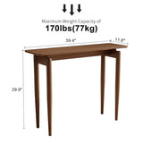 AQIMUELE Wood Console Table Walnut Entryway Table, Thin Console Table, Sofa Tables for Living Room (39.4'') AQIMUELE