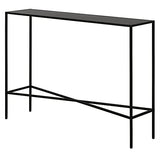 Henn&Hart 42" Metal Rectangular Console Table Entryway Table, Sofa Table for Entryway, Living Room, Couch, Hallway, or Office, Black Henn&Hart