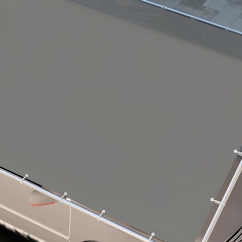 Outsunny 10' x 20' Carport Replacement Top Canopy Cover, UV Resistant and Water Resistant Car Port Portable Garage Tent Cover with Ball Bungee Cords, Dark Gray, Only Cover Outsunny