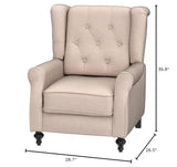 SAMERY Wingback Recliner Chair with Massage and Heat, Accent Chair Push Back Recliner Tufted Arm Chair for Living Room Bedroom, Reading Lounge Sofa Seat with Remote Control, Adjustable Backrest SAMERY