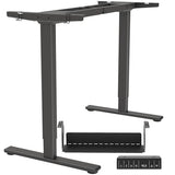 PrecieuxFoyer Dual Motor Standing Desk Frame, Electric Adjustable Legs with Memory Presets, Stand Up Desk Frame Workstation, with Cable Management Tray, 2pcs Headphone Hook, for Home Office PrecieuxFoyer