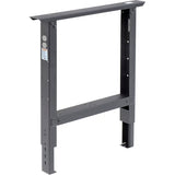 Global Industrial Adjustable Height Workbench C-Channel Leg, 2000 Lbs Capacity, 60" W x 36" D, 1-3/4" Maple Top Square Edge, Black Frame, Industrial Workbench Global Industrial