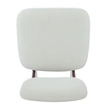 Christopher Knight Home Mores Low Profile Accent Chair Set of 2, Modern Living Room Armless Lounge Chair, Fabric Comfy Reading Chair for Bedroom, Wooden Frame and Thick Padded Seat, Walnut+White Christopher Knight Home