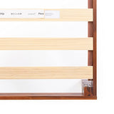 Mellow Naturalista Classic 16 Inch Solid Wood Platform Bed with Wooden Slats, Cherry, Queen Mellow