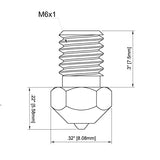 Ruby Nozzles for 3D Printers MK8 E3D Prusa Ender3 (E3DV6, 0.4mm) MOD3DP