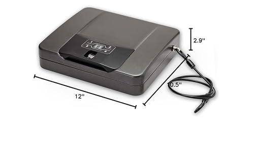 Hornady Rapid Safe 4800KP - Portable Gun Safe for Firearms - RFiD Safe for Fast, Multiple Method Entry - Includes Rapid Safe, RFiD Wristband, Key Fob, 2 Decals, 2 Barrel Keys and Security Cable Hornady